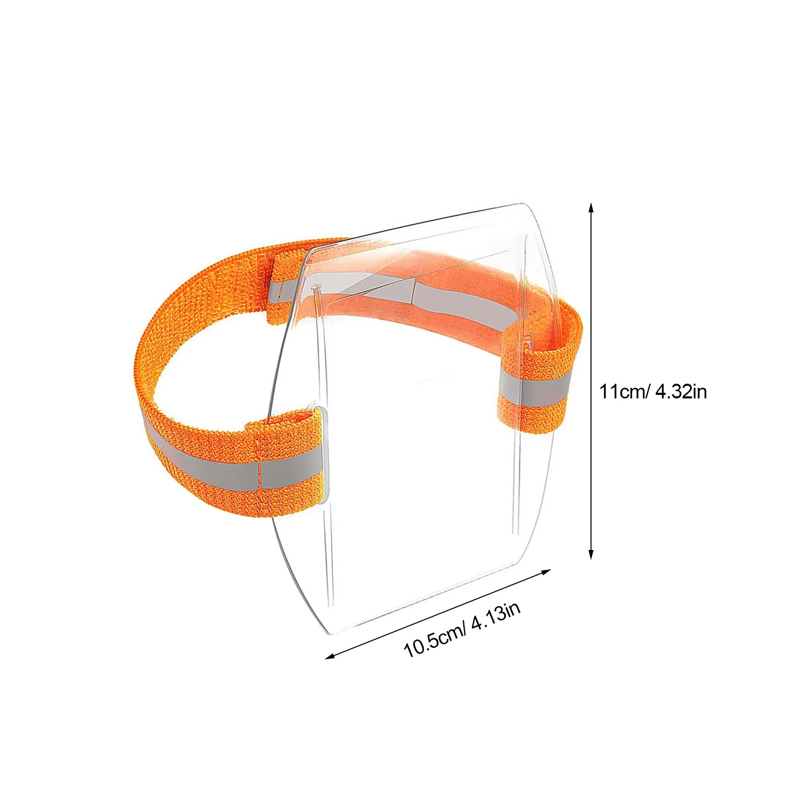5 pçs braço ajustável titular do crachá braçadeira brilhante trabalhadores id crachá titular claro plástico cartão manga trabalhadores cartões titular