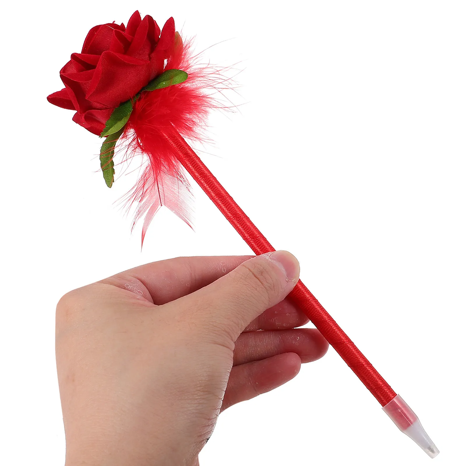 

2 шт. креативных ручек в форме цветка, имитирующих розу, милые канцелярские принадлежности, идеально подходят для школы, офиса, вечеринок, подарков