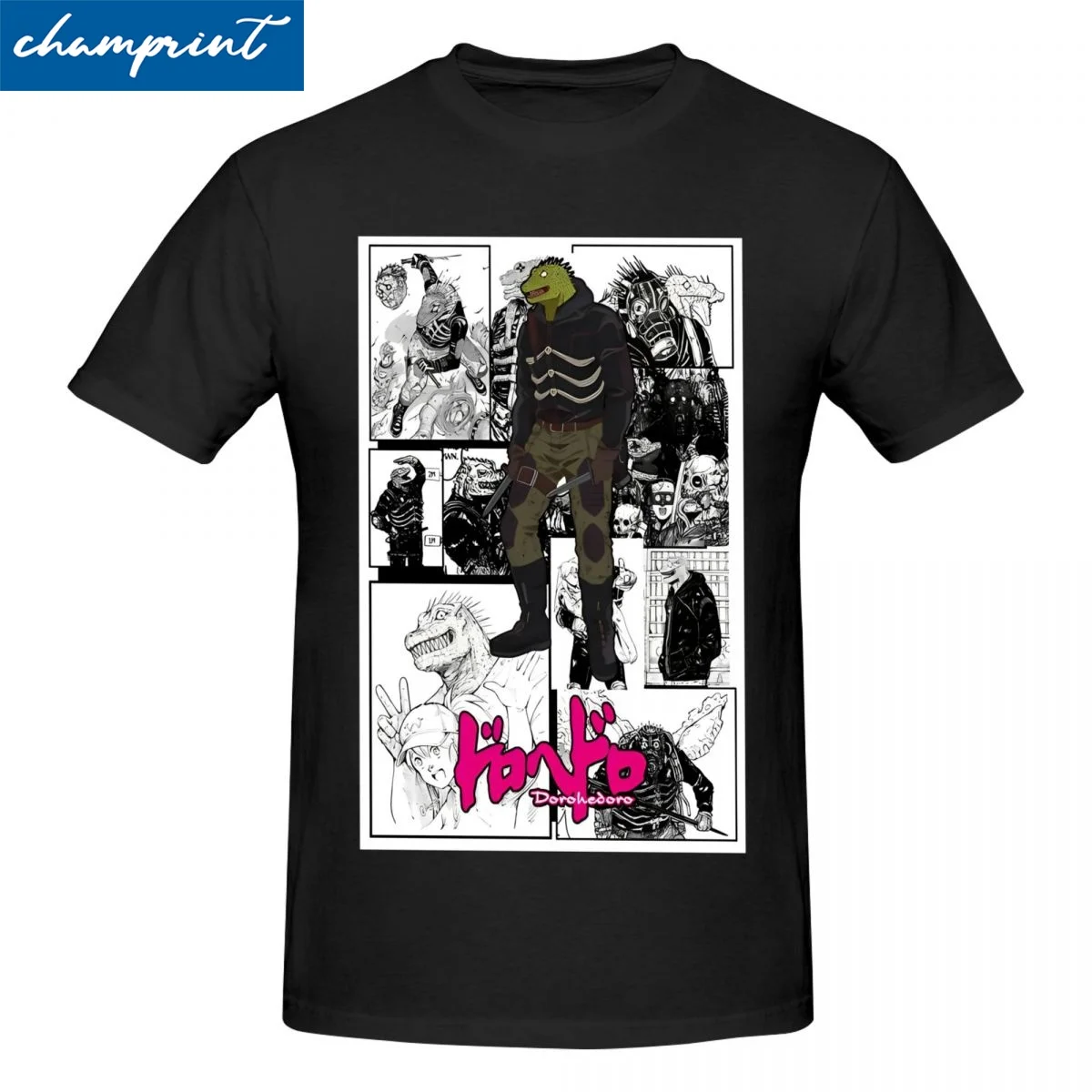 Dorohedoro- Kaiman T-Shirt Men Women Dorohedoro Cyberpunk Manga Fanart Nikaido Vintage Cotton Tees Short Sleeve T Shirt Clothing