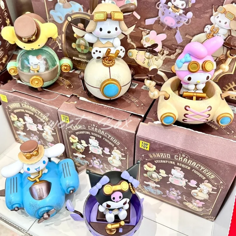 Sanrio Steampunk Series Blind Box Surprise Box Cool Lomi Hello Kitty Ozdoba stołowa Znakomite wykonanie Kawaii Dobry prezent