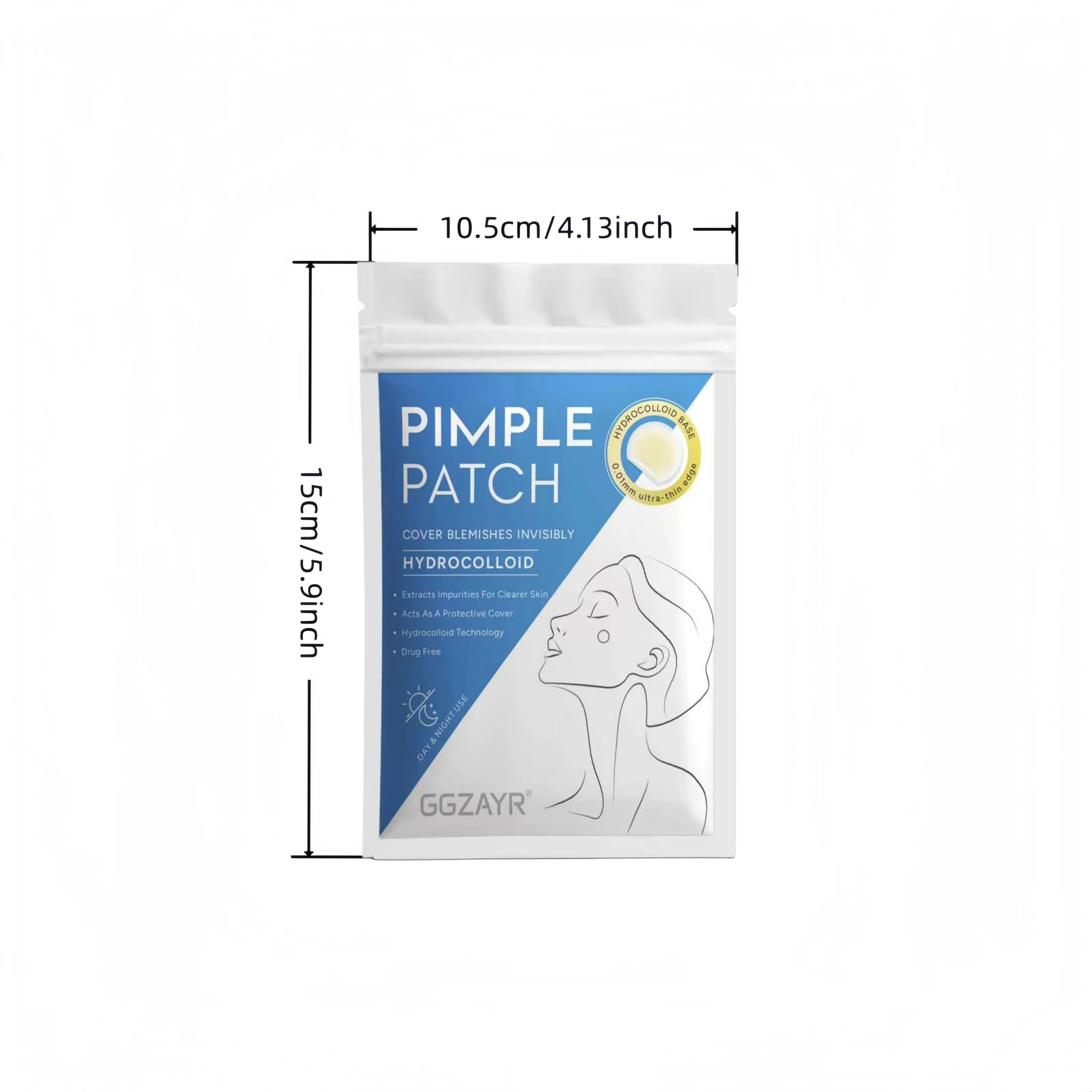Invisible Face Dot Patch Set 216/432/864pcs, Multi-Size Natural Skin Blend Acne Covers image 5