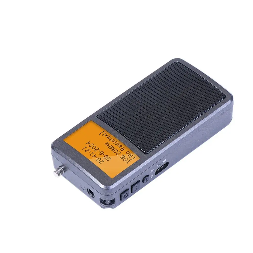 Multifunctional Mini Portable Bluetooth Radio Alarm Clock Music Player DSP FM Stereo Radios Built-in Speaker Rechargeable