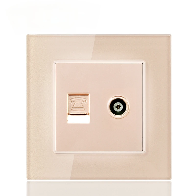 Household Glass Wall Switch and Socket 86 Type Recessed Mounting