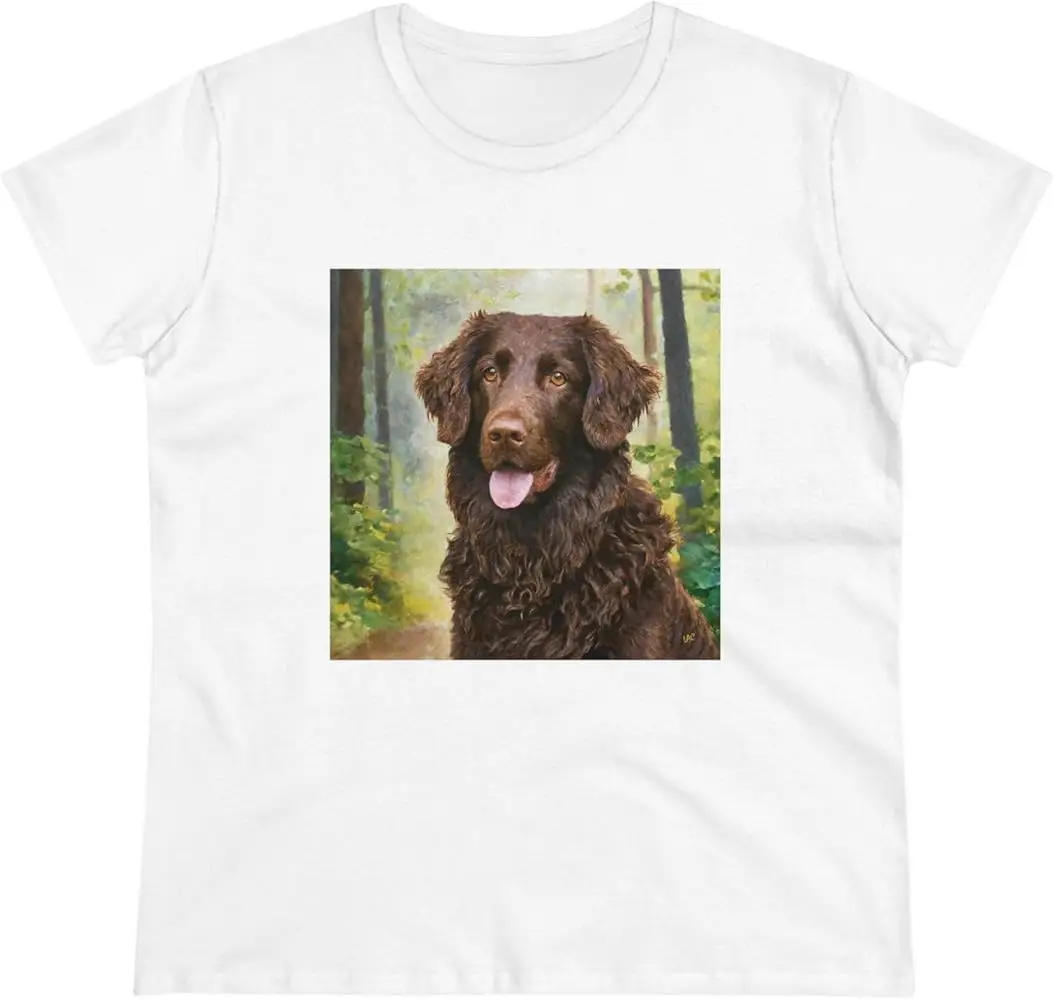 Curly-Coated Retriever Women's High Quality 100%Cotton Short Sleeve