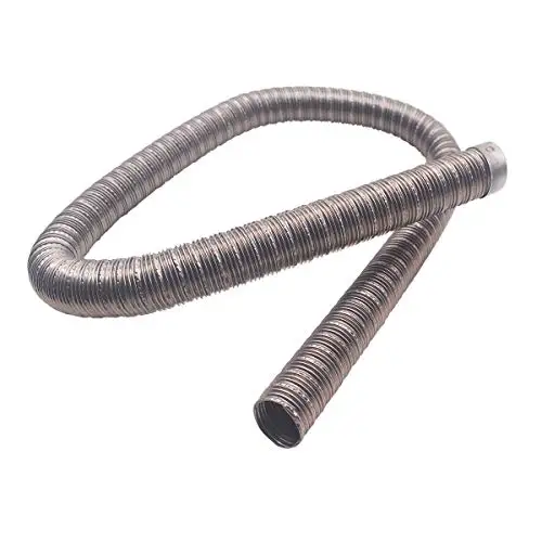 

24mm Corrugated Metal Exhaust Duct With Dual Fastening Clamps For Vehicle Heater System Replacement