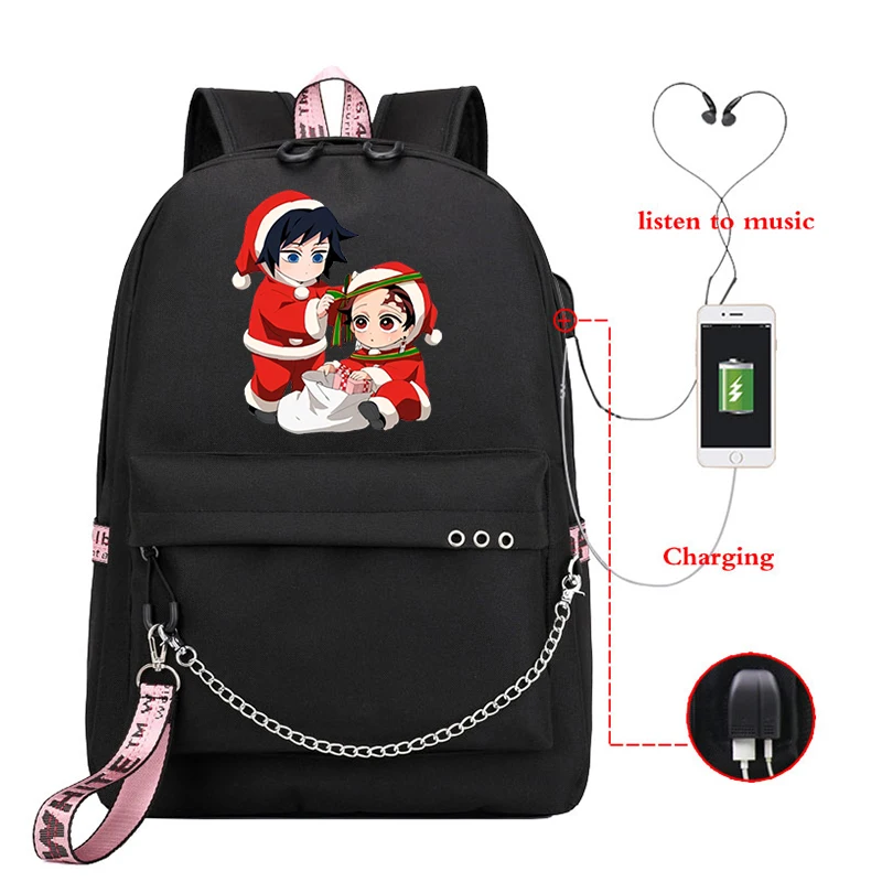 

Backpacks Demon Slayer Anime Outdoor Bags Sports Camping Canva Bag Vintage Trekking Bags Girls To School Bag Kpop Demon Slayer