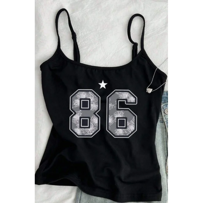

2025 vintage American retro short slim fit letter European and American top Y2K women's summer T-shirt exposed navel sexy clothi