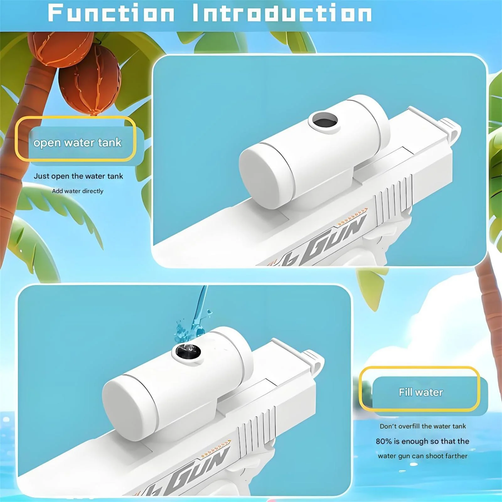 بخاخات المياه لعب لعبة المزحة 1 قطعة المزحة اتجاهين المياه من الجبهة الخلفية لعب للبنين بنات لعبة المياه اللعب في الهواء الطلق الصيف #5