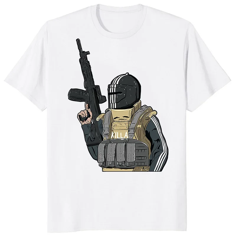 Men Clothes Killa Escape From Tarkov Game T Shirt Women Men Summer Vintage Fashion O-neck Graphic Tshirts Ropa Mujer Unisex Tops