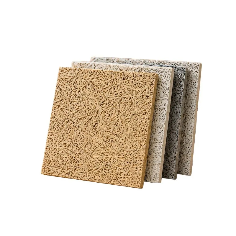 Wood Fiber Acoustic Panels Fireproof Soundproof Ceiling Wall Decor Boards for Studio KTV Drum Room Recording Room