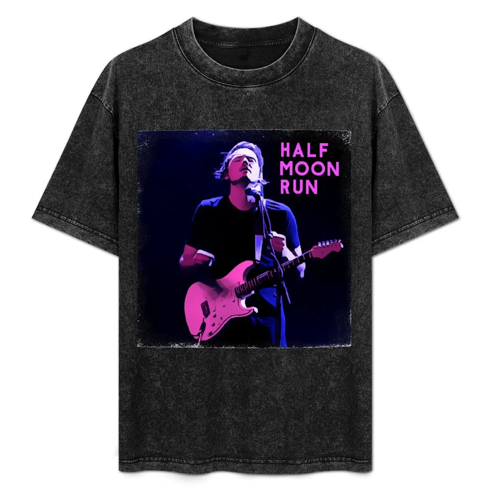 Half Moon Run - Pink and Purple T-Shirt blue archive cotton graphic tees Men's t shirts