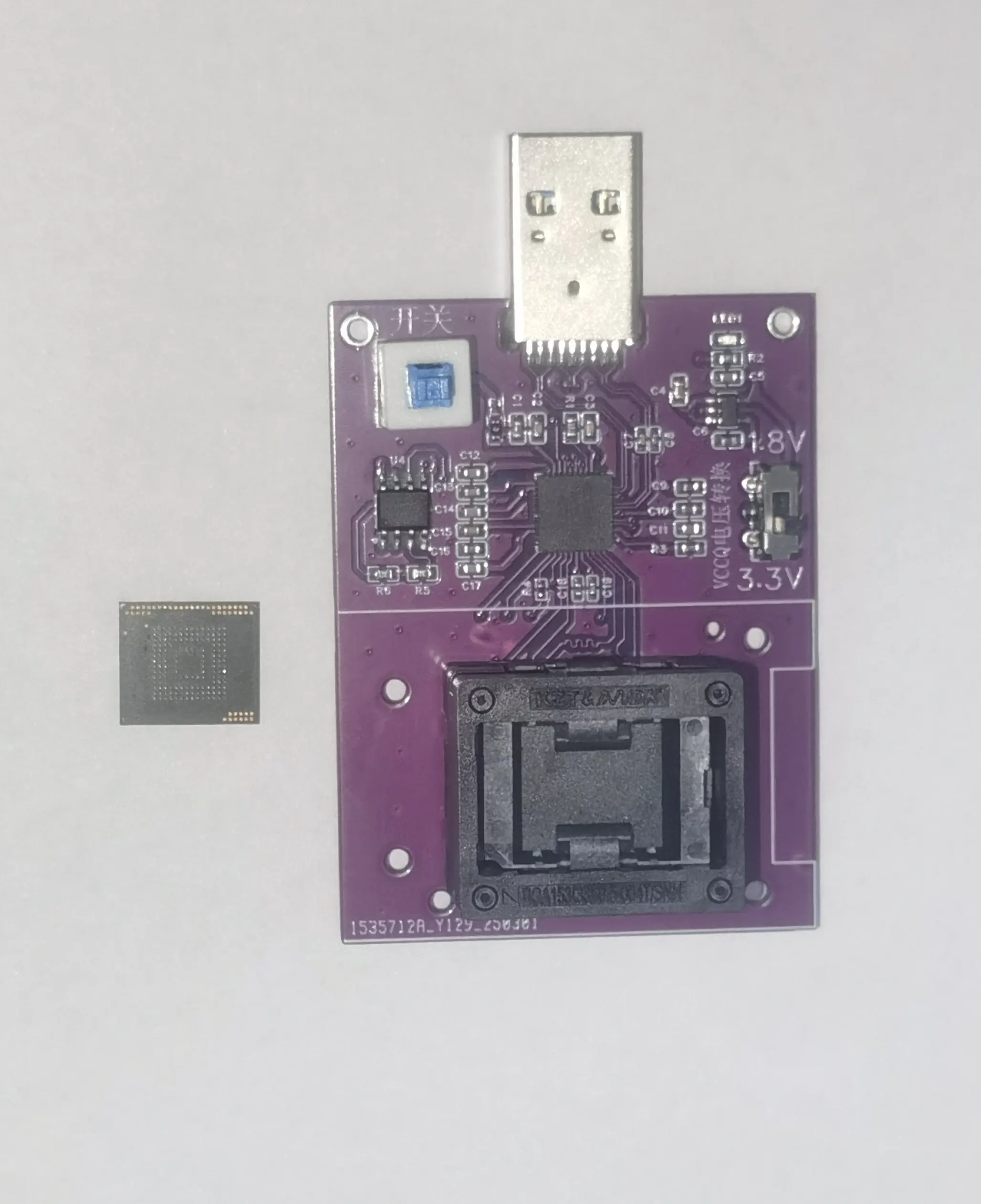 EMMC Test Socket, Bga153 to Usb3.0, Multifunctional USB3.0 Mirror Read and Write Test Stand