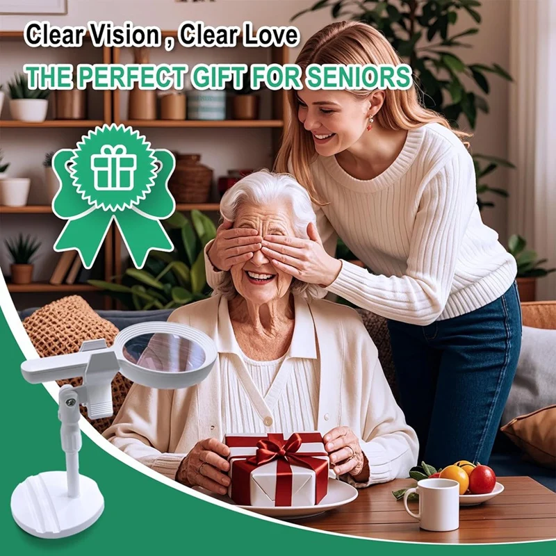 Magnifying Glass With Light,30 X 60 Times Rechargeable Large Lens,12 LED 3 Modes Lighting Magnifier For Elderly, Reading