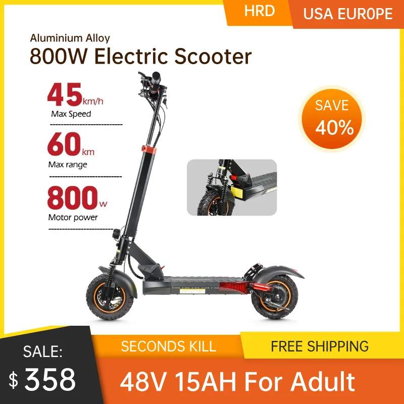 800W M4 aluminium E Scooter High Horsepower 15ah Liion Battery Foldable Mini City Road Electric Mobility Scooter for Adult