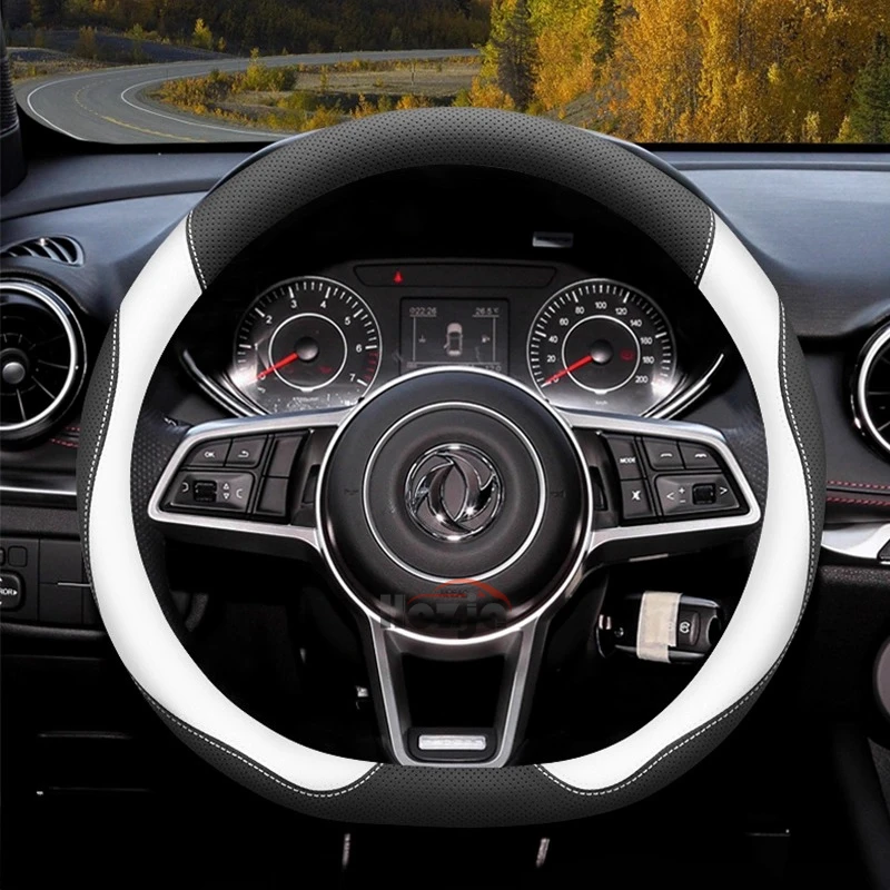 Leather Car Steering Wheel Cover for Dongfeng Dfsk 580 500 600 E5 Ix7 Ix5 Fengon Glory T5 Evo Aeolus Haoji Interior Accessories