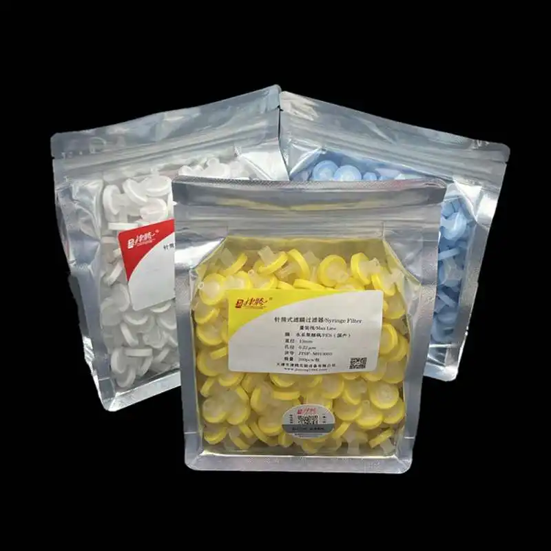 

200PC 0.22um/0.45um Sterile Membrane Syringe Filter,13mm 25mm Needle Type Filter Nylon/PES/PTFE/PVDF/MCE