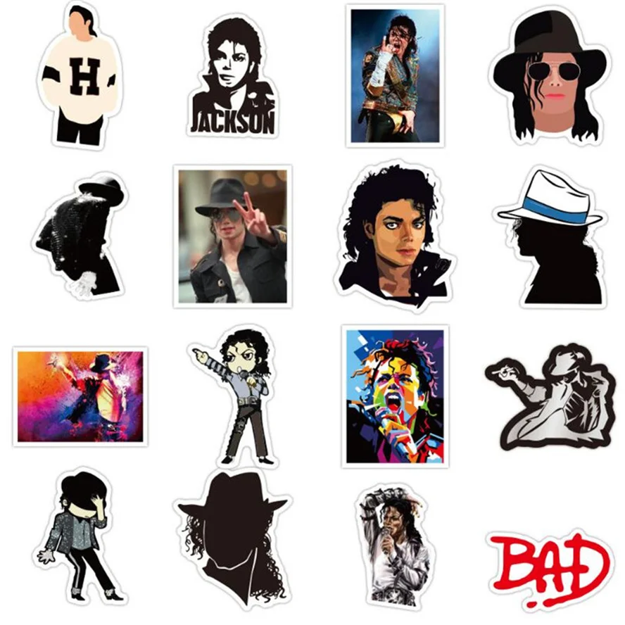 50PCS Mike Jackson Dancing King Graffiti Sticker Laptop Helmet Skateboard Guitar Waterproof Sticker Toy