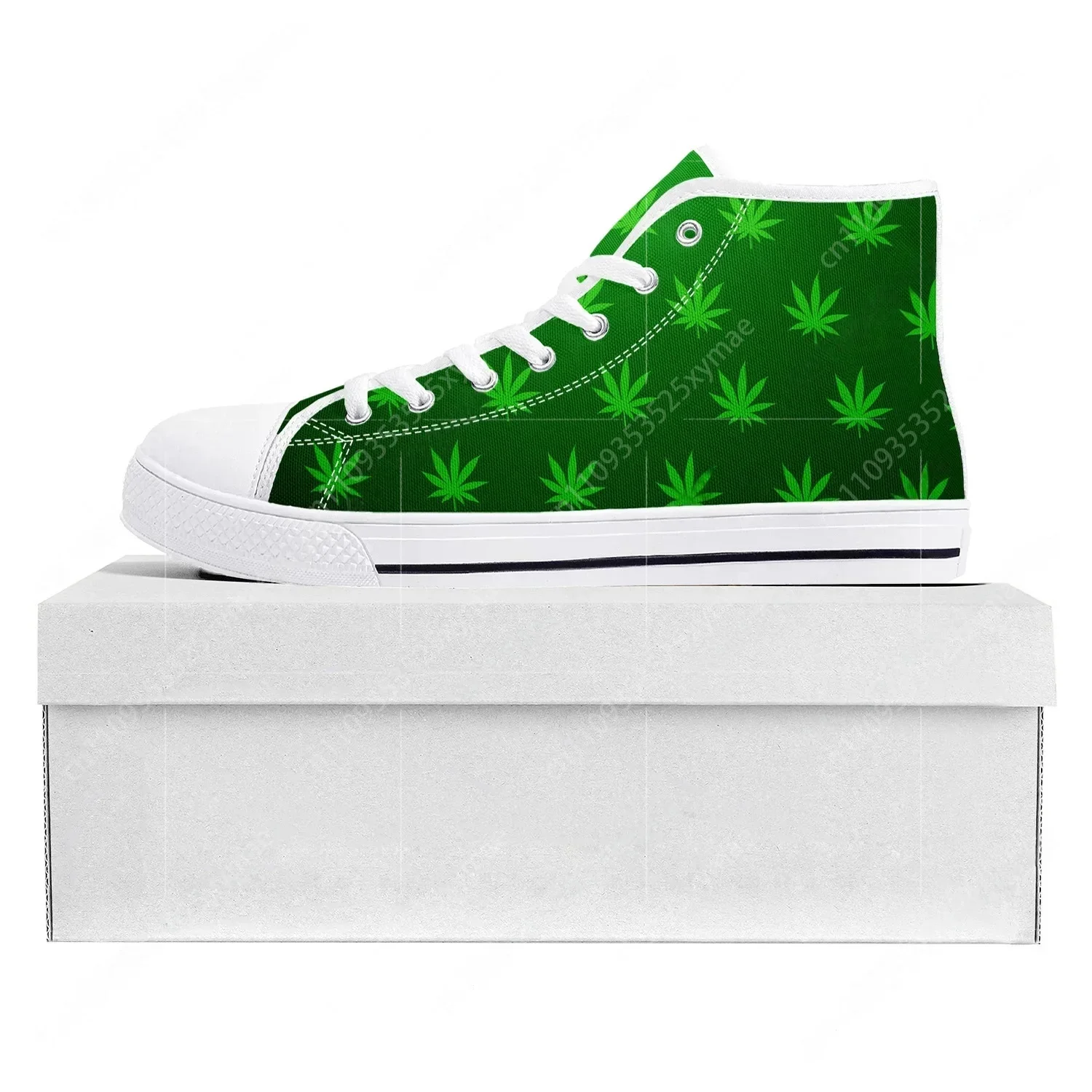 

Maple Leaf Printed Pop High Top High Quality Sneakers Mens Womens Teenager Canvas Sneaker Casual Couple Shoes Custom Shoe White