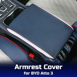 Armrest Protective Cover Pad for BYD Atto 3 Yuan Plus 2022-2024 Center Console PU Leather Protector Cushion Accessories