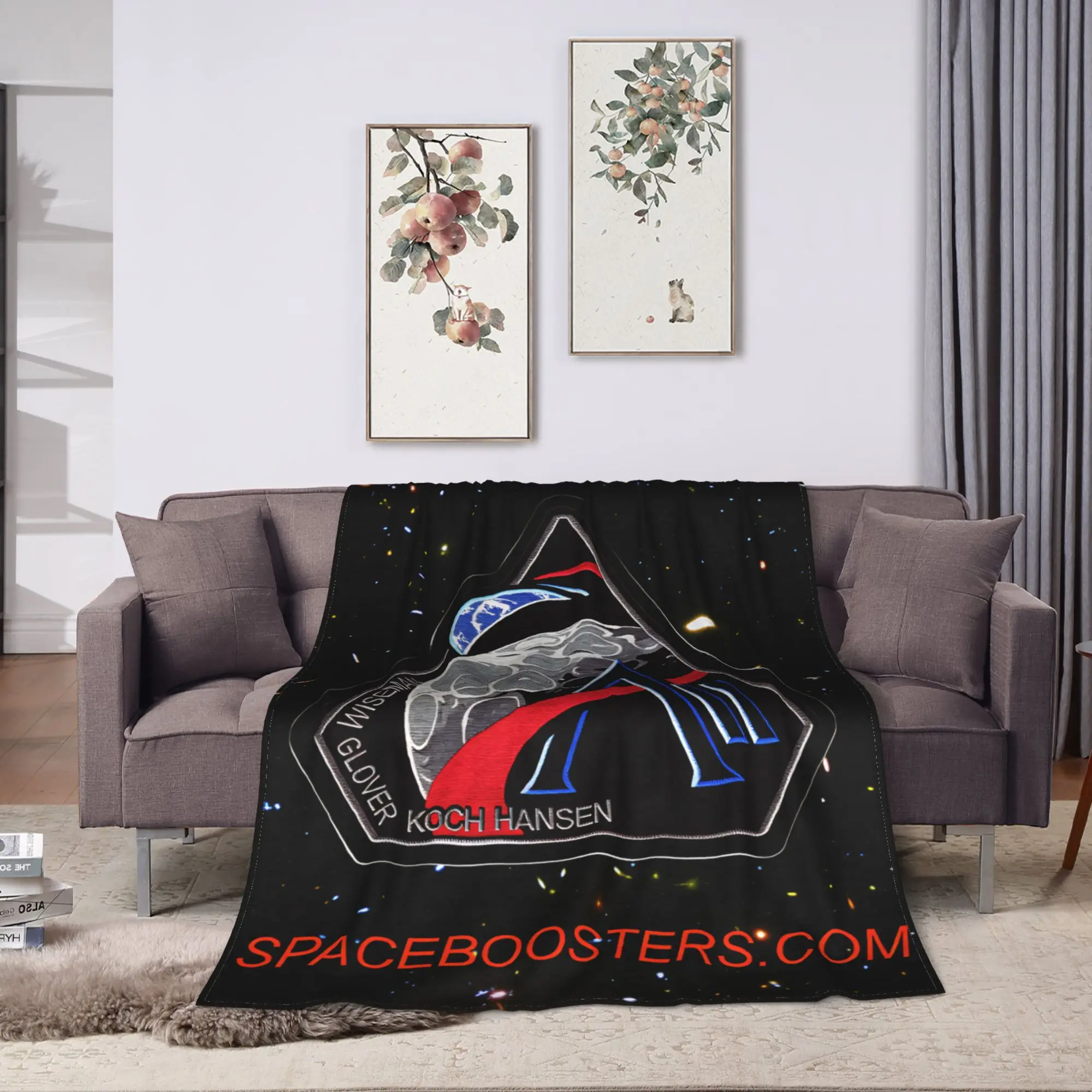 Warm Soft Blanket Camping Artemis ii Throw Blanket  Flannel Bedspread For Outdoor Graphic Sofa Bed Cover