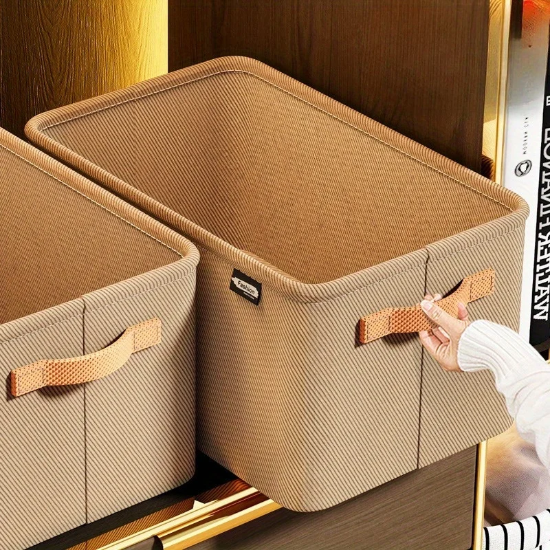 Caja de almacenamiento de ropa, cesta de almacenamiento, maravilla de almacenamiento de ropa, caja de almacenamiento de artículos diversos esenciales para el hogar, cesta de almacenamiento de tela, 1 ud.