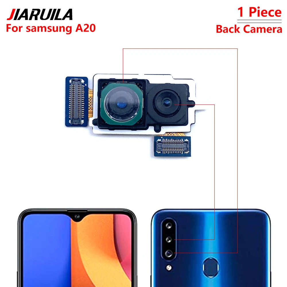 Back Rear Camera For Samsung A30 A50 A60 A70 A80 A10 A20 Back Big Main Camera Module And Front Small Camera Module Flex Cable