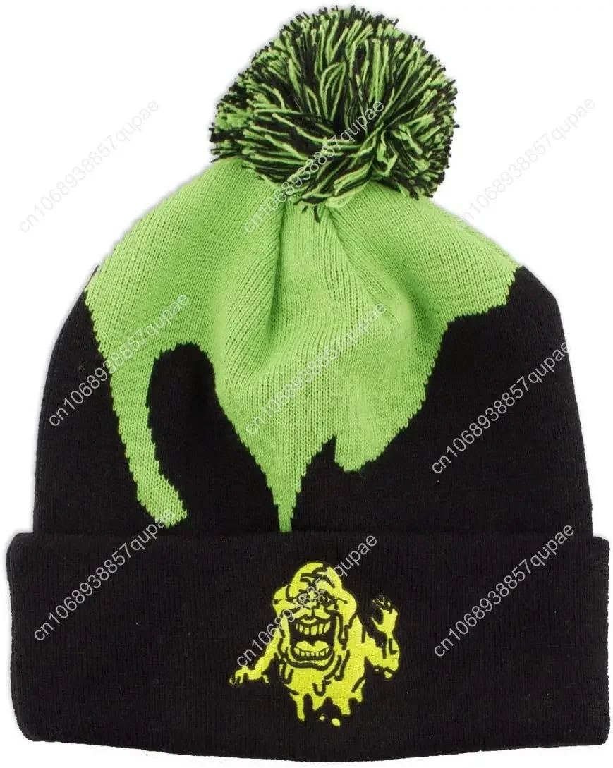 

Ripple Junction Ghostbusters Glow in The Dark Slimer Pom Beanie Black