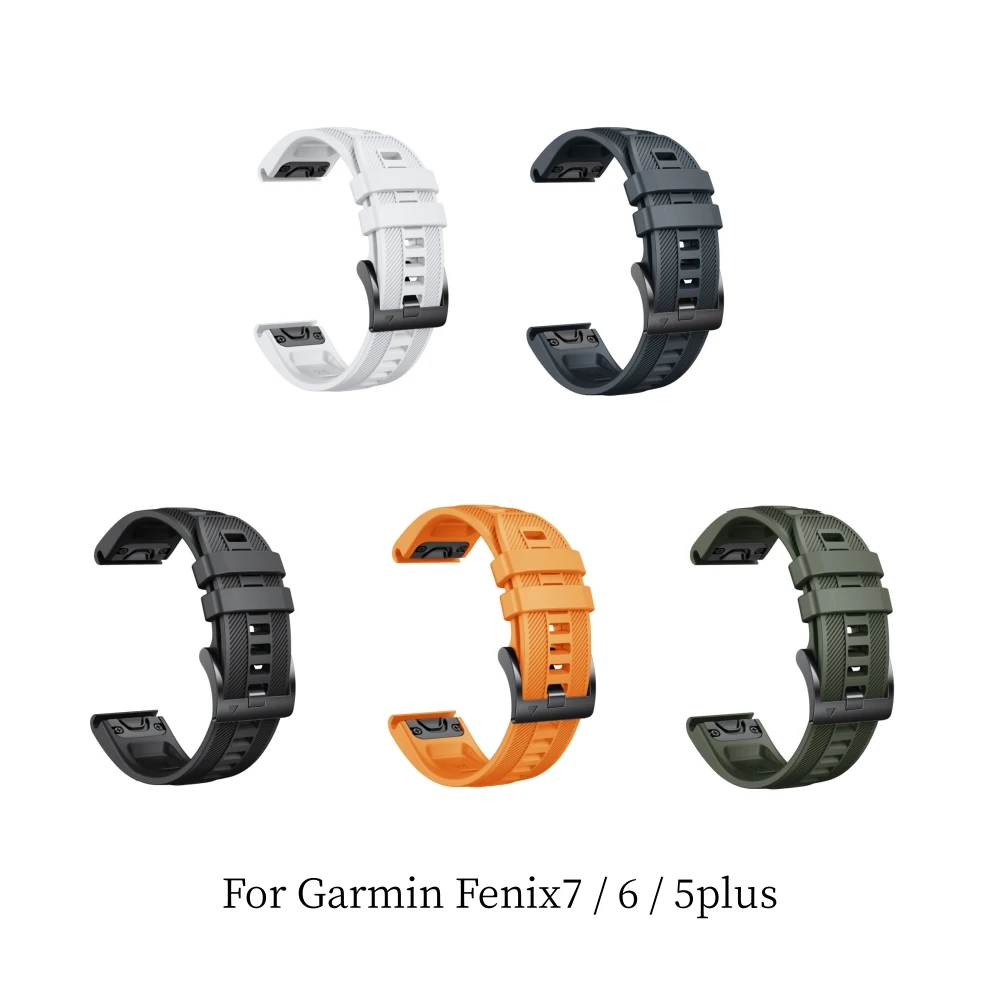 สายนาฬิกาอะไหล่22มม. สำหรับอุปกรณ์สายรัดซิลิโคน Garmin Fenix7/6/5PLUS