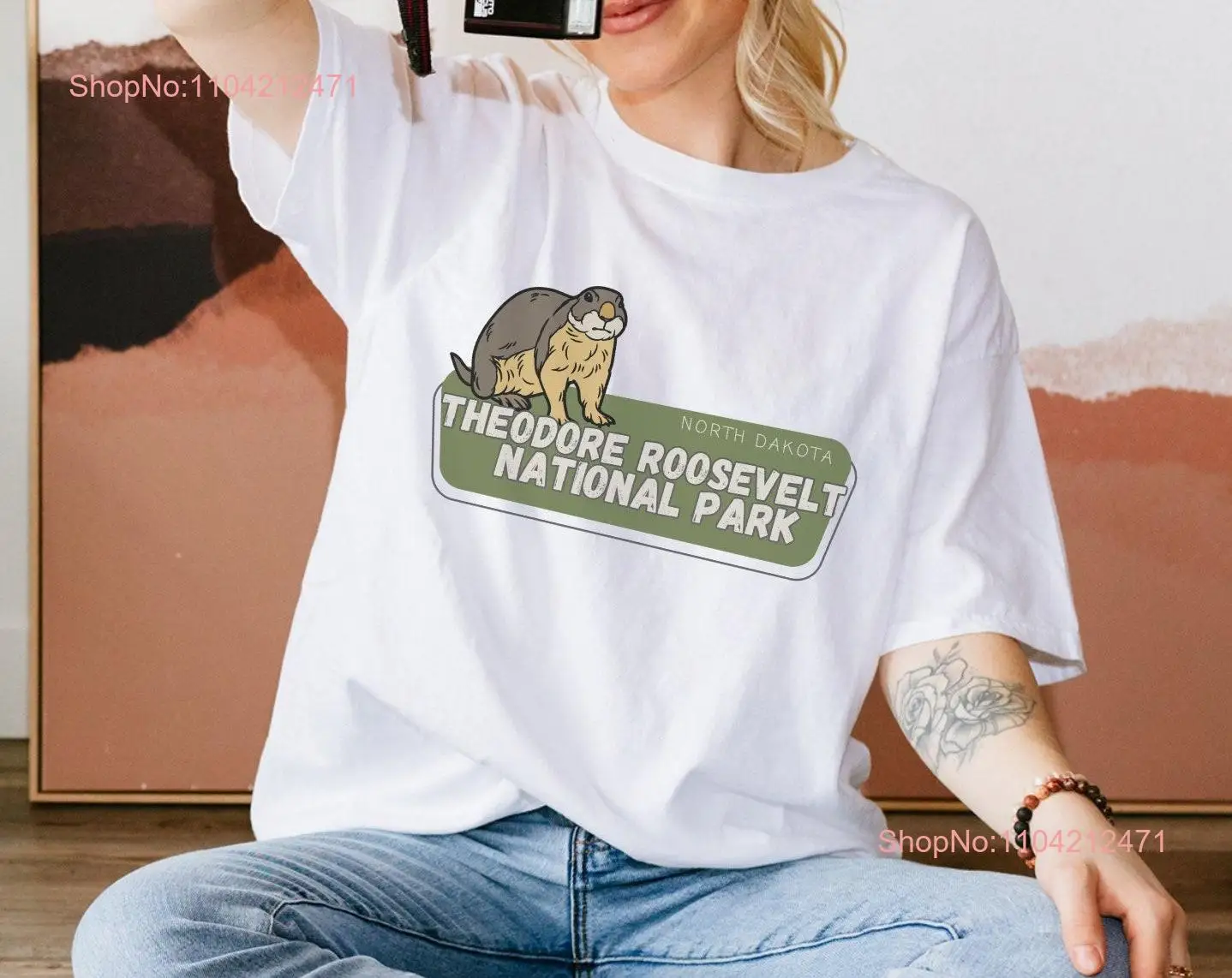 Theodore Roosevelt National Park T Shirt North Dakota Top Prairie Dog Vintage Comfort Colors long or short sleeves