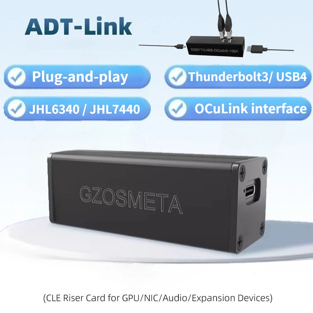 T3 / T4 OCuLink Thunderbolt 4 USB4 Adapter Laptop Notebook External Graphics Card Expansion GPU Dock EGPU With JHL6340 7440 Chip