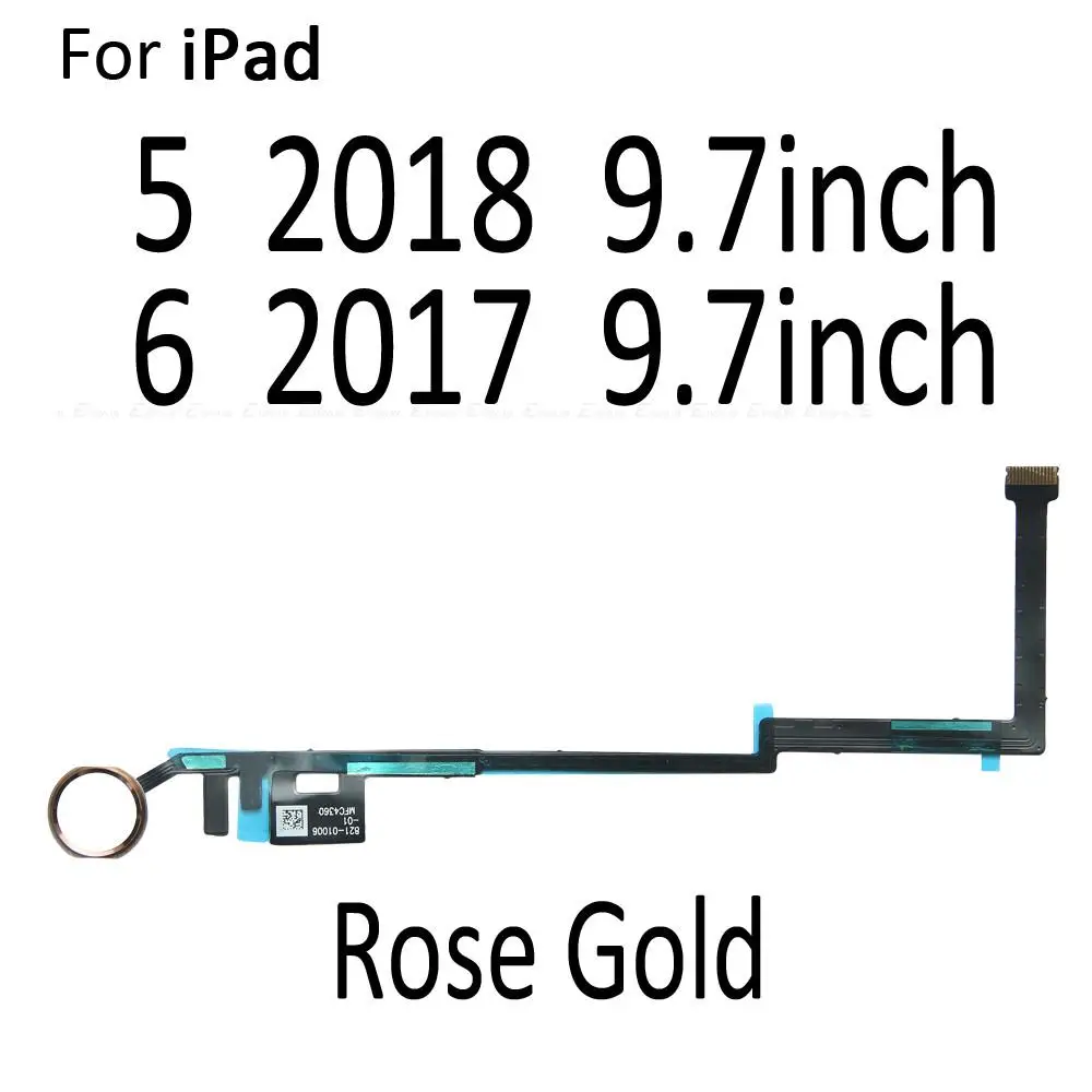 Touch ID Fingerprint Connection Sensor Scanner Connector Flex Cable For iPad 5 6 7 8 9 9.7 10.2 inch Home Return Button Key