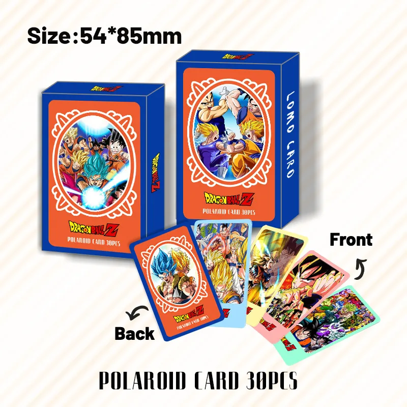 DRAGON BALL Shenron Goku Lomo carte 1 paquet/30pc jeux de cartes carte postale Message Photo cadeau japonais Anime Fans Collection jouets cadeaux