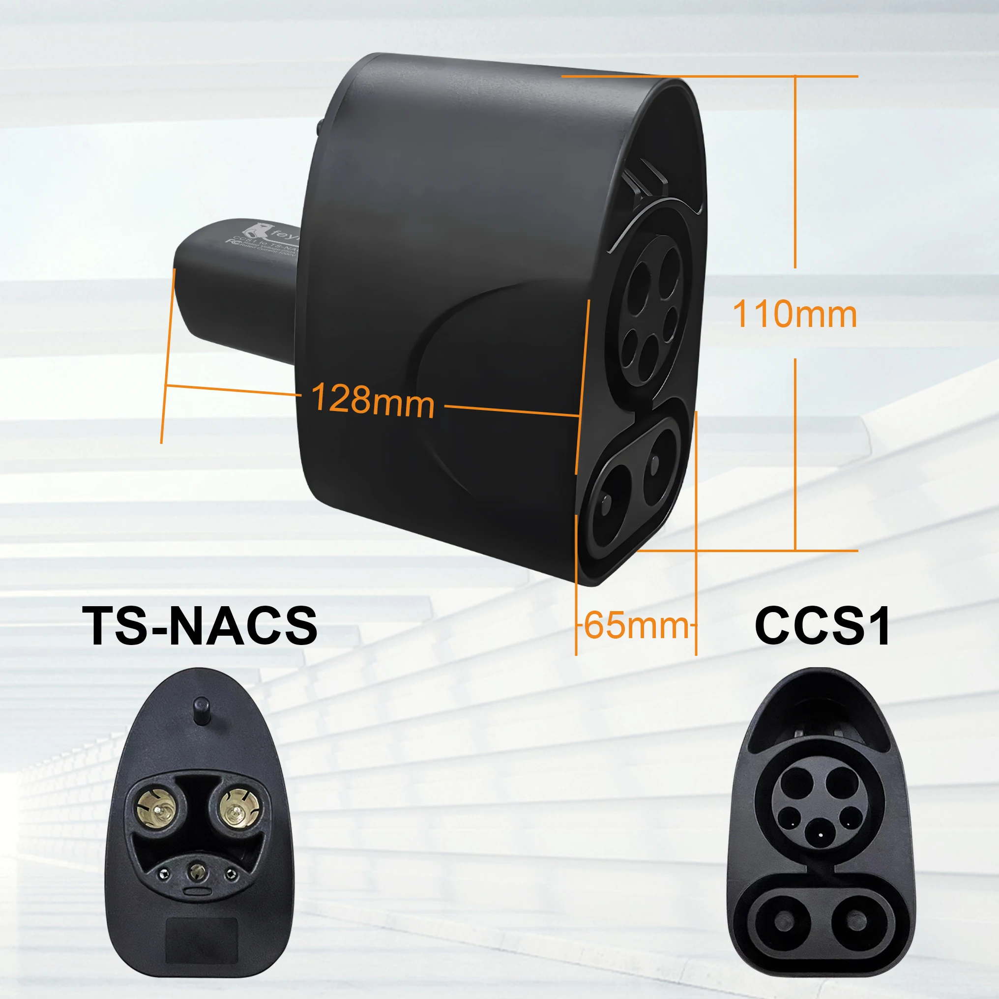 Feyree CCS1-TS-NACS 어댑터 250A DC Tesla Model 3/X/Y에 적합 TS-NACS 충전 포트 지원 CCS1 충전기 썸네일 2