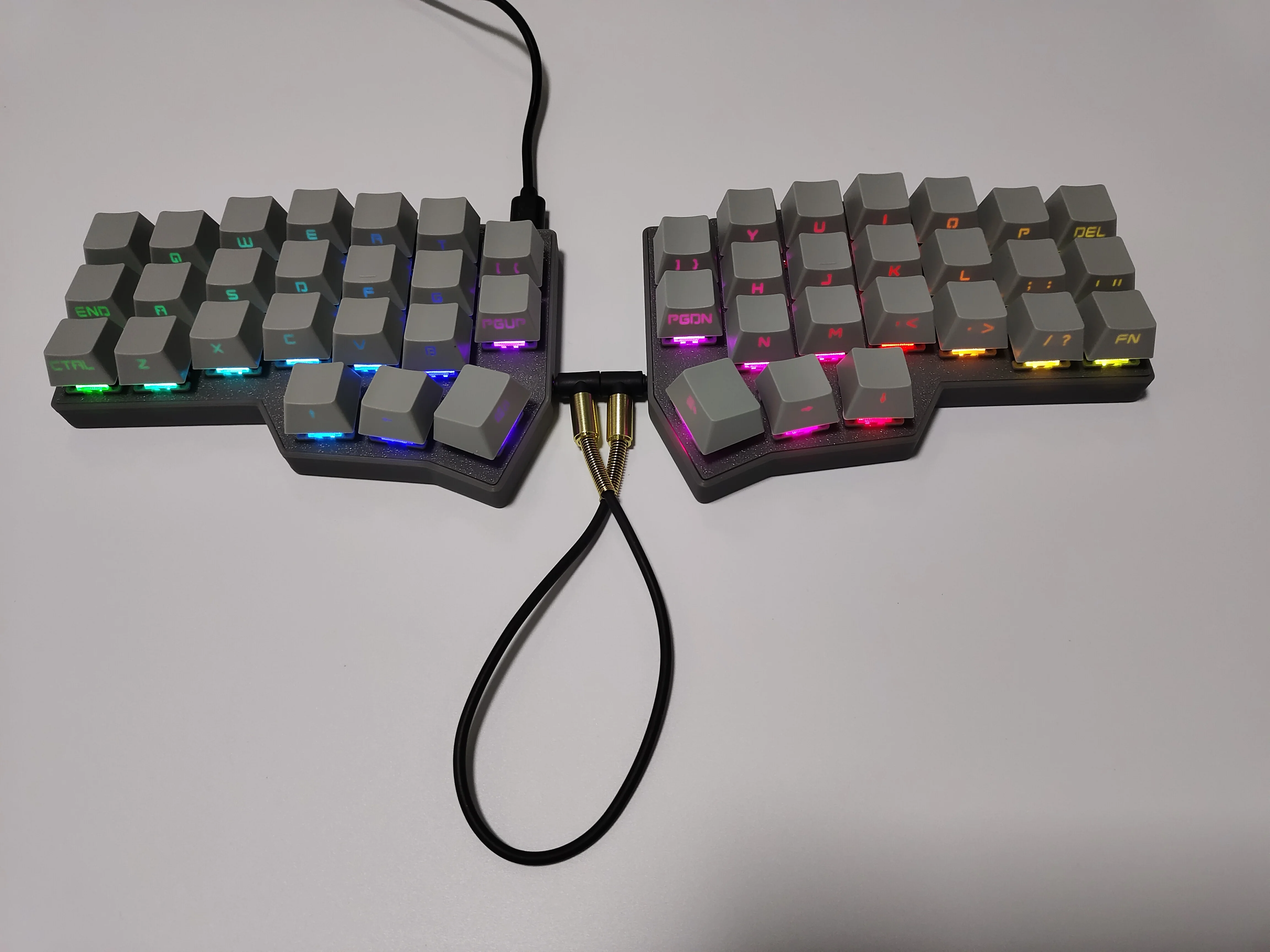 Corne crkbd v4.1 teclado dividido com fio rgb hot swap suporte personalizado qmk/voie corne v4.1 kit de teclado dividido para acessórios de pc presentes