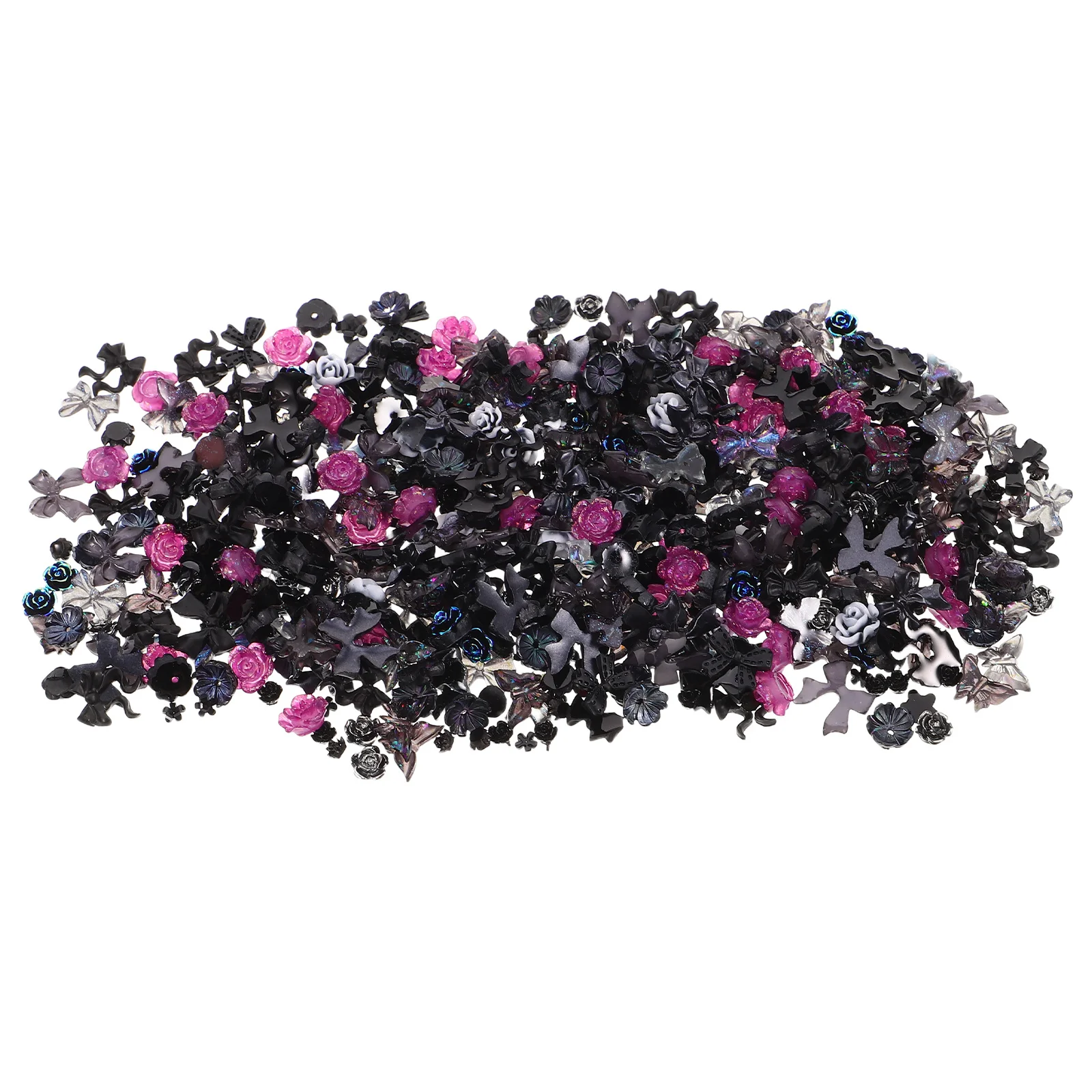 

400 PCS Nail Art Accessories DIY Embellishments Flower Decorations Charms for Crafts Supplies Flatback Bow