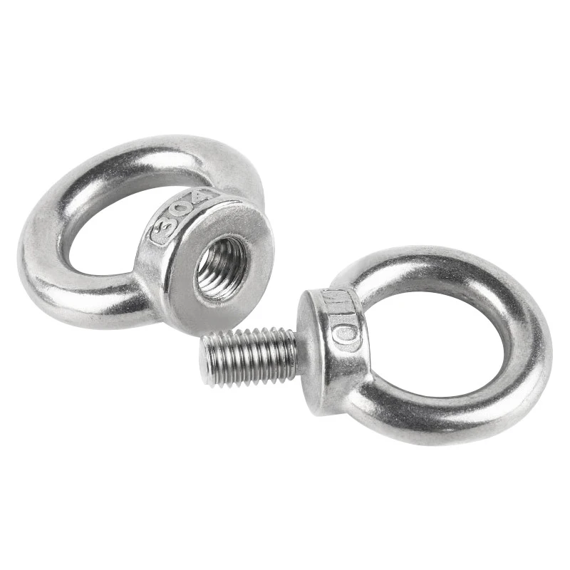 1/ 2/ 5pcs Lifting Eye Nuts/ Screw Ring Eyebolt Ring Hooking Nut Screws M3 M4 M5 M6 M8 M10 M12 304 Stainless Steel