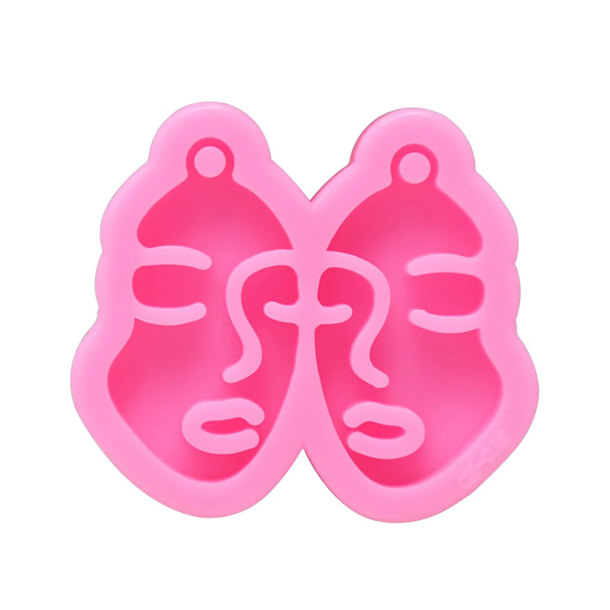 Glossy Girl Face Earring Mold Resin Silicone Mold DIY Epoxy Mould Decoration Keychain