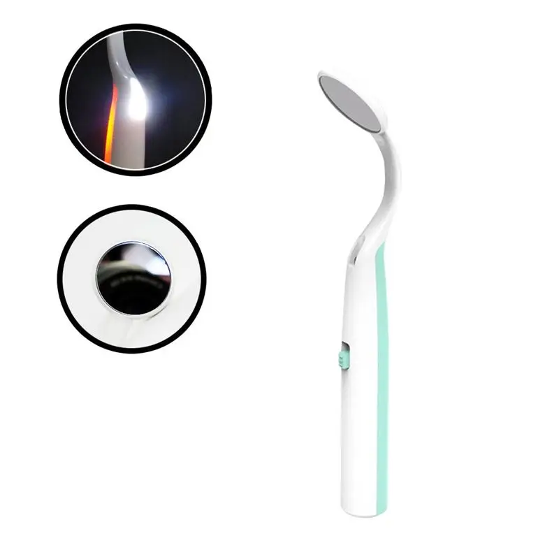 

2pcs/ 1pc Oral Dental Teeth Inspection Dentist Mirror For Inside Mouths LED Luminous Antifogging Teeth Inspection Dentist