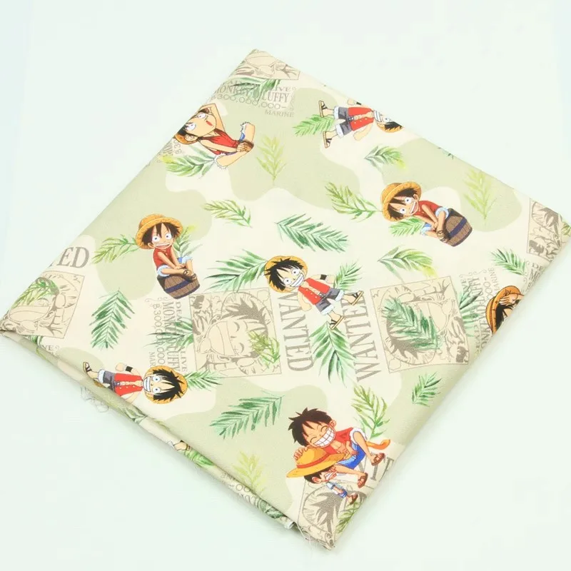 

Luffy One Piece 100, хлопчатобумажная ткань, швейный материал для DIY, лоскутная ткань, домашняя одежда