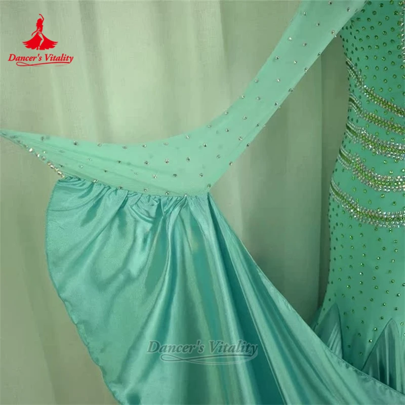 Vestidos de examen de grado de manga larga para baile de salón para adultos y niños, traje profesional personalizado de vals Foxtrot, vitalidad de bailarina