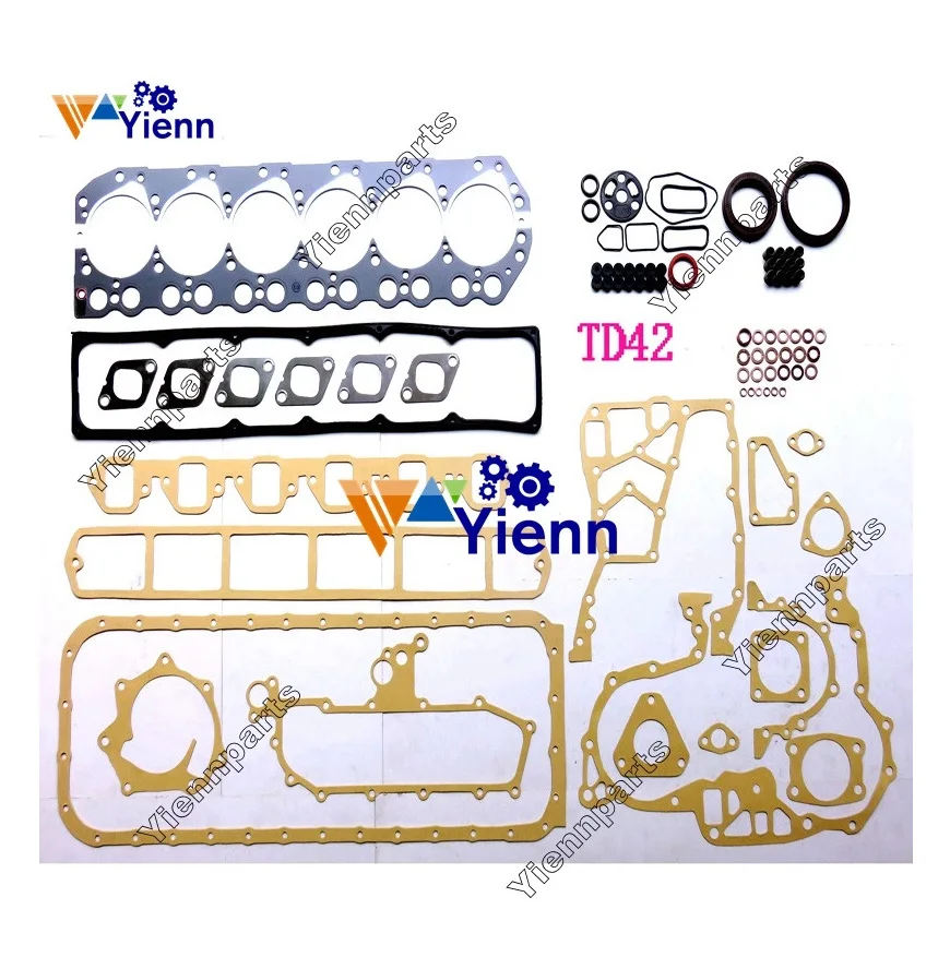 For Nissan TD42 TD42T Full Gasket Set 10101-03J26 10101-L9085 W/ Head Gasket For Forklift Diesel Engine Repair Parts