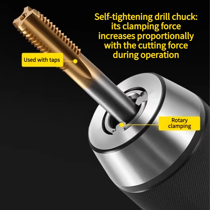 1x B10 B12 B16 B18 B22 drill chuck Keyless drilling chuck Self Tighten Automatic Locking clamp range 0.5-6mm 1-10mm 1-13mm 1-16