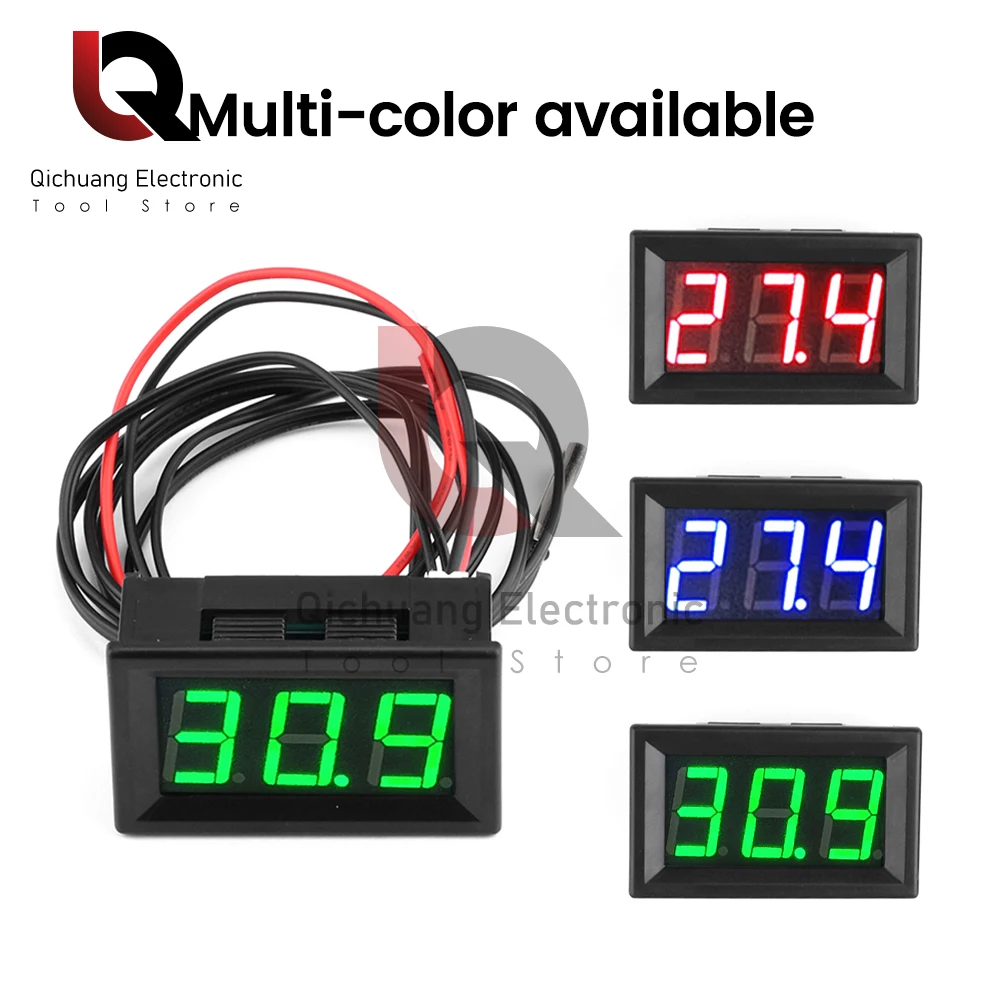 DC 12V 0,56 "LED Termometro Digitale per Auto Incubatore Indoor Outdoor Acquario Sensore di Temperatura Misuratore Stazione Meteologica Monitor