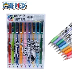 One Piece Anime Peripheral Color Gel Pen 0.5mm Set Drawing Marker Cartoon Cool 9 Colors Office Student Gift Wholesale New