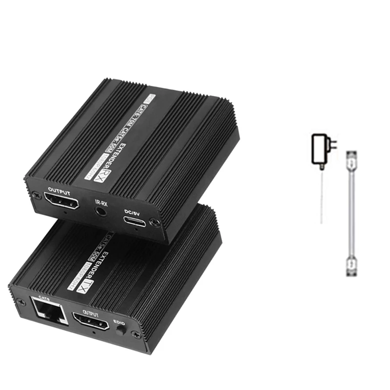 

Network Cable Extender Transmitter Receiver ET100 Audio Synchronization Output With IR Port -Compatible With