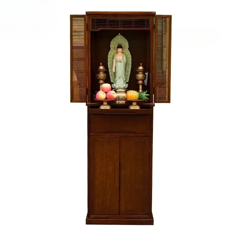 Buddhist shrine Standing cabinet Guanyin Buddha statue Offering table Modern style God of Wealth shrine Gong Buddha cabinet