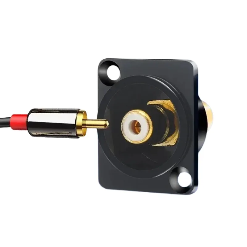 D-type module RCA Lotus AV audio and video rack-mounted patch panel connector