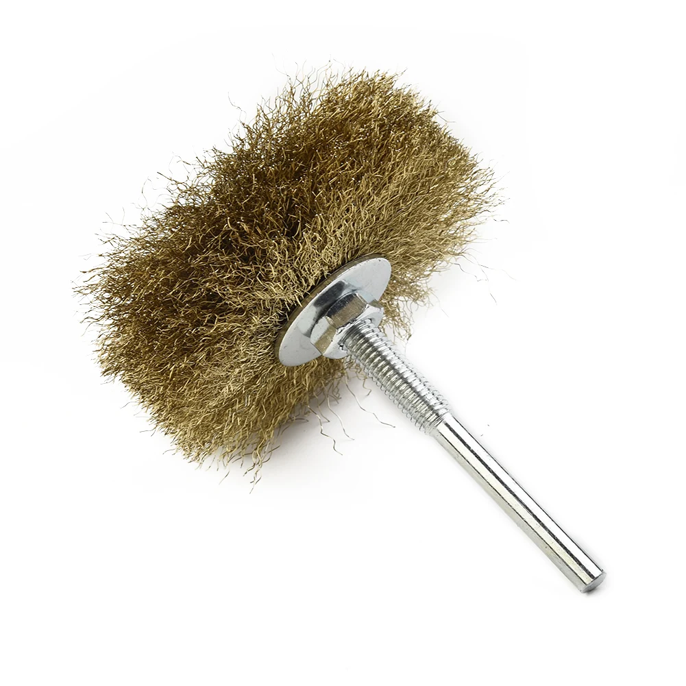 Copper wire brush Copper Wire Brush High Durability 90mm Copper Plated Wire Wheel Brush for Mini Drill Rotary Tools