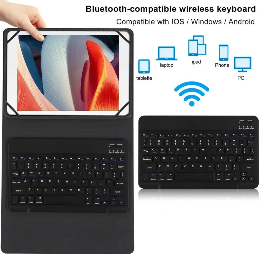 

Adjustable Tablet Keyboard Case Colorful Wireless Bluetooth Keyboard Protective Case for 9 11 Inch Ios Tablets Backlit