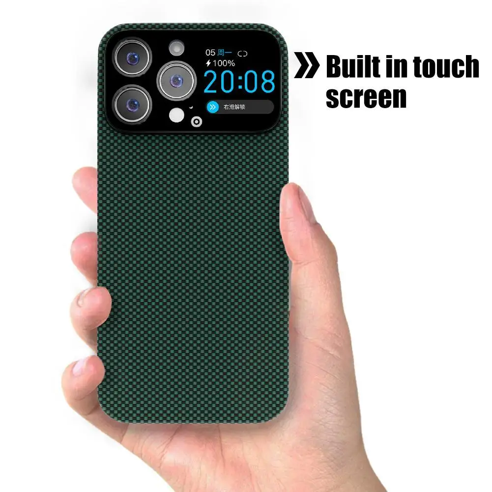 

For IPhone 16 Promax Phone Case With Touch Screen Bluetooth Display Answer The Phone Protection Shell Accesories